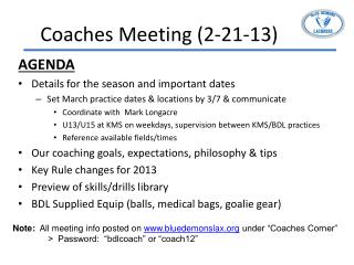 Coaches Meeting (2-21-13)