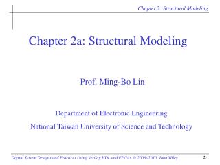 Chapter 2a: Structural Modeling