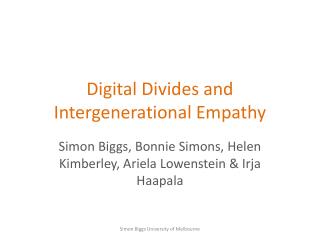 Digital Divides and Intergenerational Empathy
