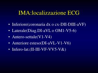 IMA:localizzazione ECG