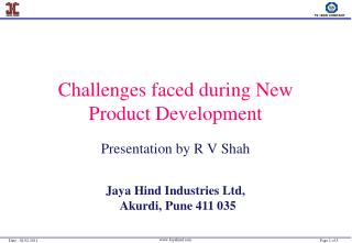 Challenges faced during New Product Development