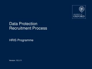 Data Protection Recruitment Process