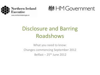Disclosure and Barring Roadshows
