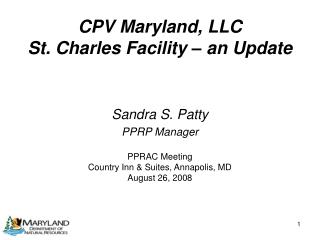 CPV Maryland, LLC St. Charles Facility – an Update