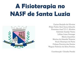A Fisioterapia no NASF de Santa Luzia