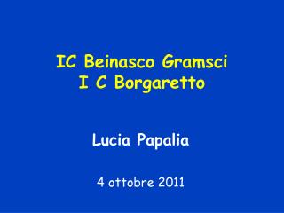 IC Beinasco Gramsci I C Borgaretto