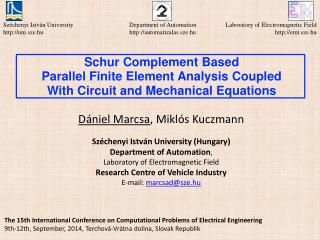 Schur Complement Based Parallel Finite Element Analysis Coupled