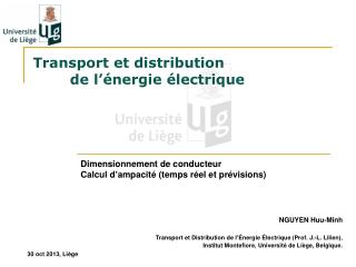Transport et distribution de l ’ énergie électrique