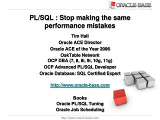 PL/SQL : Stop making the same performance mistakes