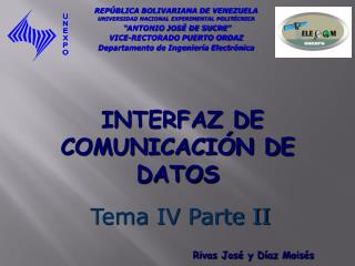 INTERFAZ DE COMUNICACIÓN DE DATOS