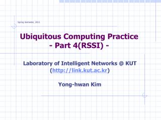 Ubiquitous Computing Practice - Part 4(RSSI) -