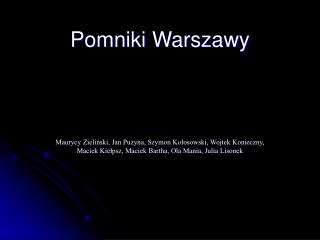 Pomniki Warszawy