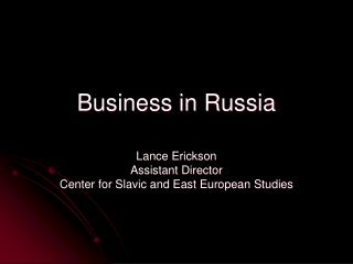 Business in Russia
