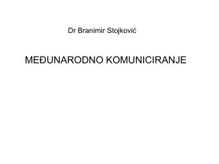 Dr Branimir Stojković