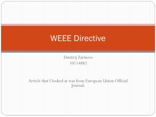 WEEE Directive