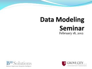 Data Modeling Seminar