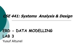CS E 4 4 1: Systems Analysis &amp; Design