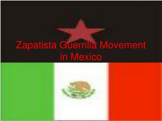 Zapatista Guerrilla Movement in Mexico