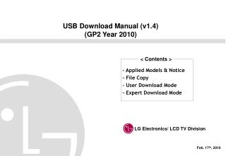 USB Download Manual (v1.4) (GP2 Year 2010)