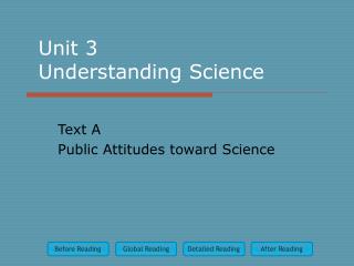 Unit 3 Understanding Science