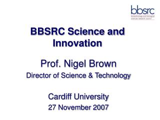 BBSRC Science and Innovation