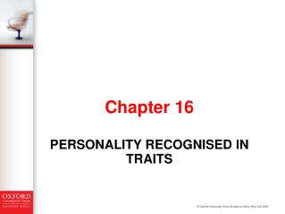 Personality recognised in traits