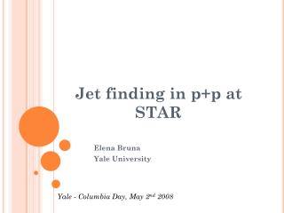 Jet finding in p+p at STAR