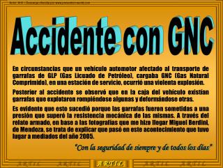 Accidente con GNC