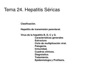 Tema 24. Hepatitis Séricas