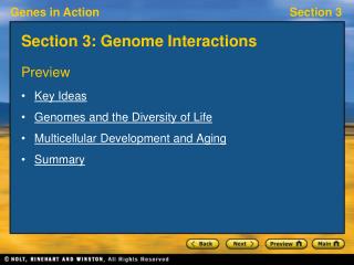 Section 3: Genome Interactions