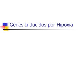 Genes Inducidos por Hipoxia