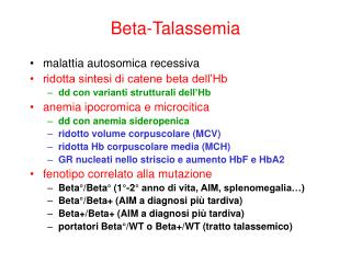 Beta-Talassemia