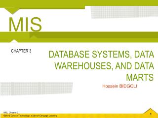 DATABASE SYSTEMS, DATA WAREHOUSES, AND DATA MARTS