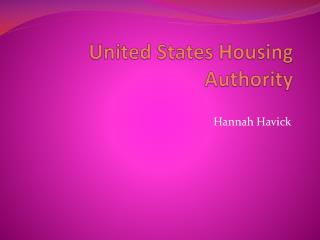 United States Housing Authority