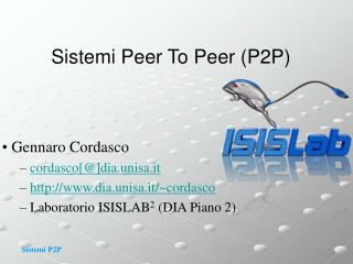 Sistemi Peer To Peer (P2P)