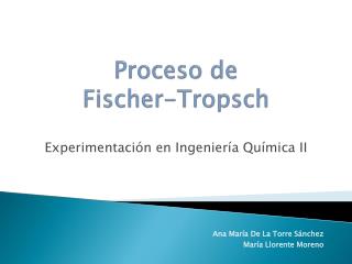 Proceso de Fischer-Tropsch