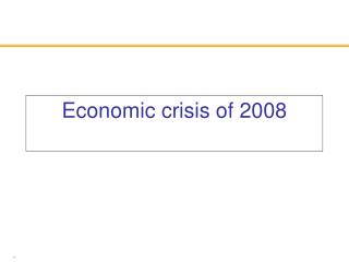 Economic crisis of 2008