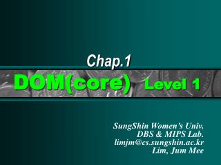 DOM(core) Level 1