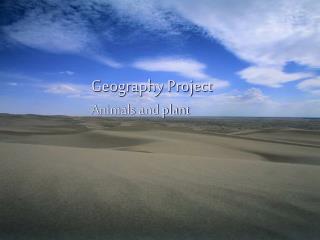 Geography Project	 	Animals and plant