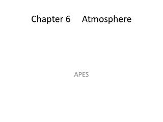Chapter 6 Atmosphere