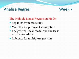 Analisa Regresi Week 7