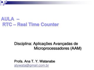 AULA – RTC – Real Time Counter