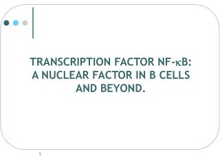 TRANSCRIPTION FACTOR NF- k B: A NUCLEAR FACTOR IN B CELLS AND BEYOND.