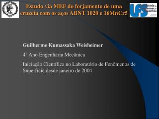 Guilherme Kumassaka Weisheimer 4° Ano Engenharia Mecânica
