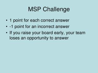 MSP Challenge