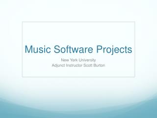 Music Software Projects