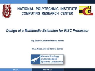 NATIONAL POLYTECHNIC INSTITUTE COMPUTING RESEARCH CENTER