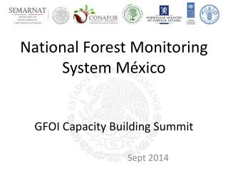 National Forest Monitoring System México GFOI Capacity Building Summit