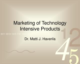 Marketing of Technology Intensive Products