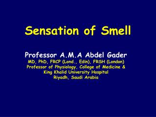 Sensation of Smell